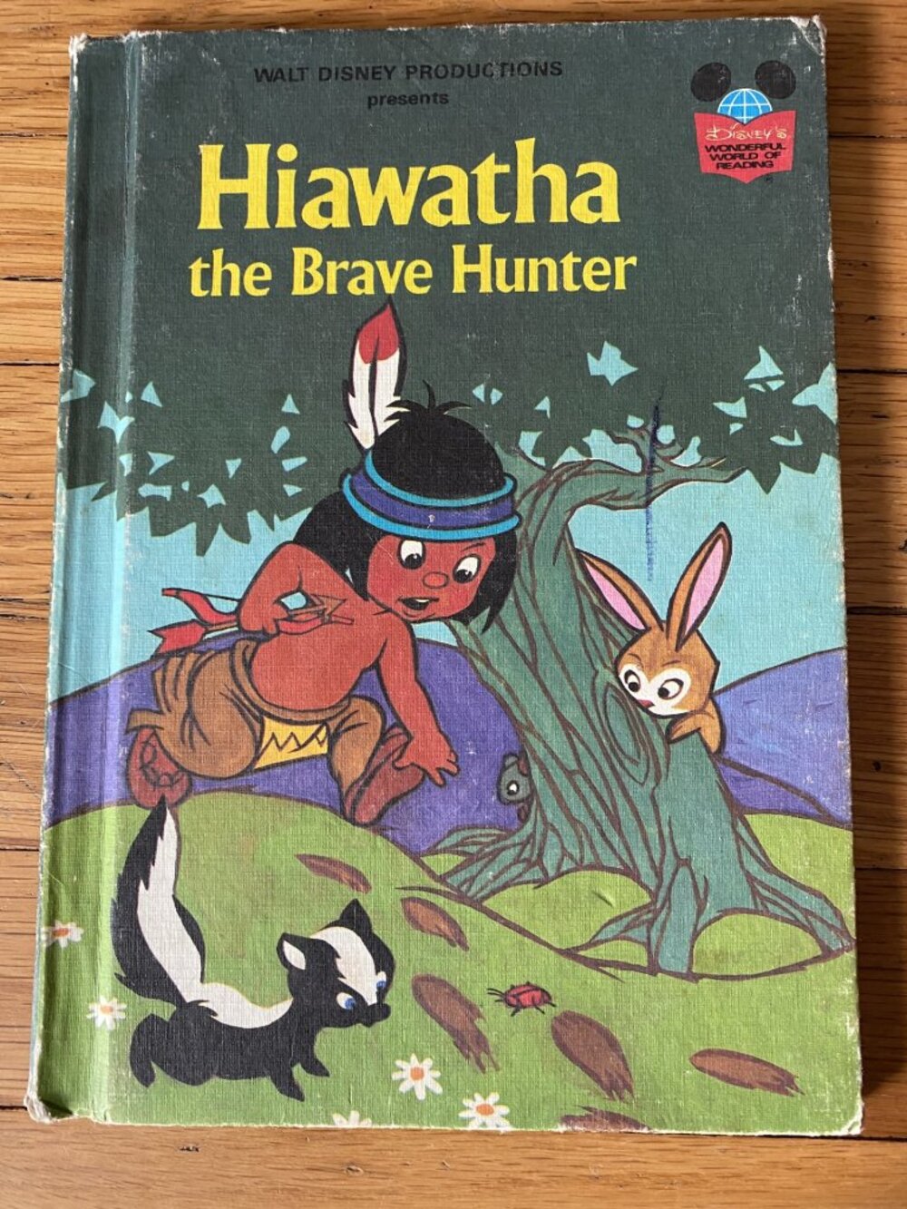 Vintage Walt Disney Hiawatha the Brave Hunter Book